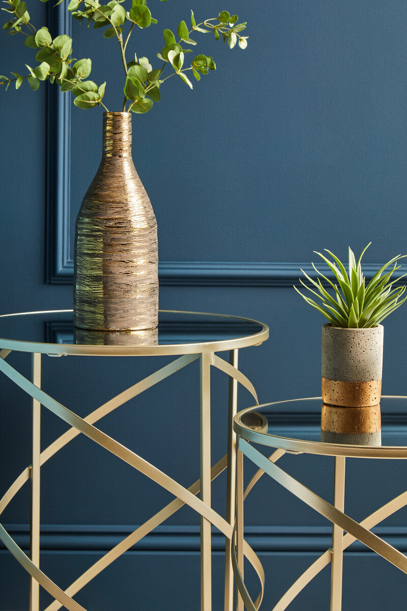 Avantis Set Of 2 Swirl Frame Tables