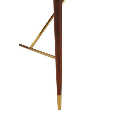 Kenso Walnut Wood And Brass Finish Base Dining Table - Image 8