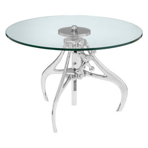 Maxi Crank Mechanism Metal And Glass Table