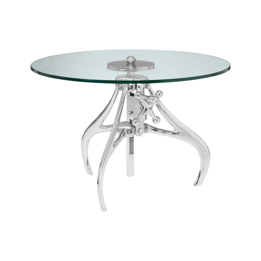 Maxi Crank Mechanism Metal And Glass Table
