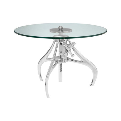 Maxi Crank Mechanism Metal And Glass Table