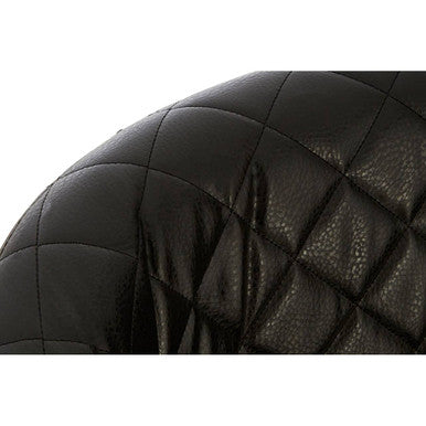 Richy Black Faux Leather Wingback Armchair