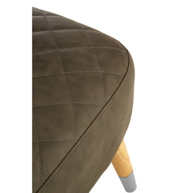 Richy Brown Faux Leather Wingback Armchair