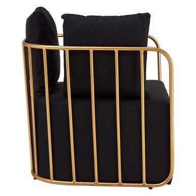 Rosina Black Linen Chair - Image 6