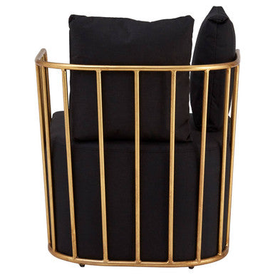 Rosina Black Linen Chair - Image 7