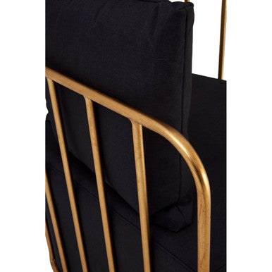 Rosina Black Linen Chair - Image 8