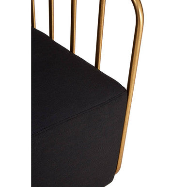 Rosina Black Linen Chair - Image 9