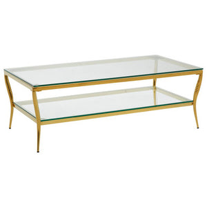Arezzo Tempered Glass Two Tier Coffee Table