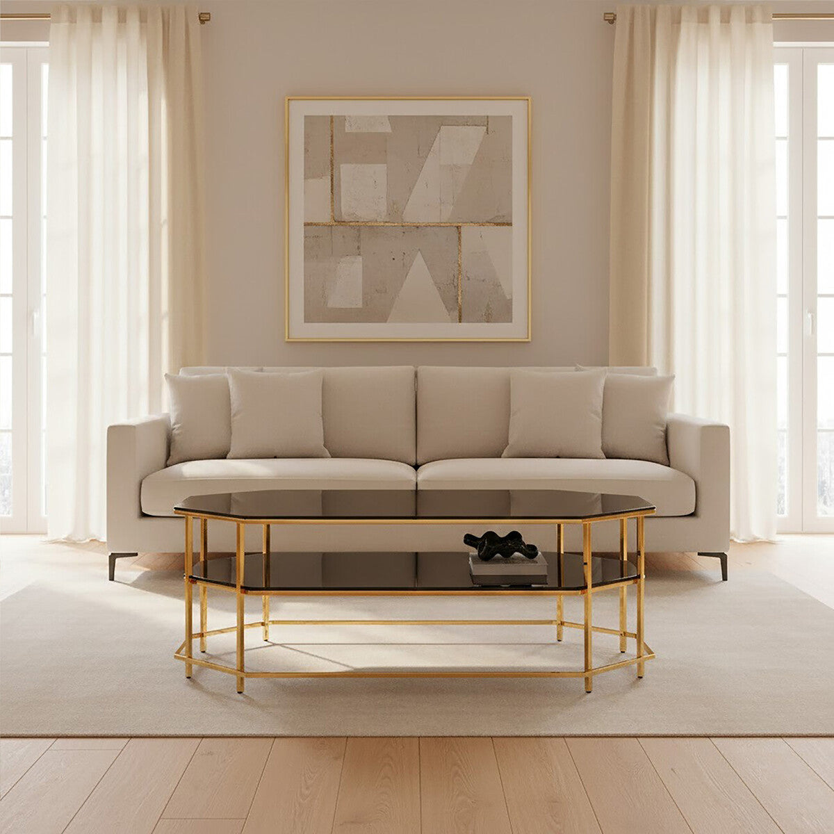 Arezzo Black Tempered Glass Coffee Table