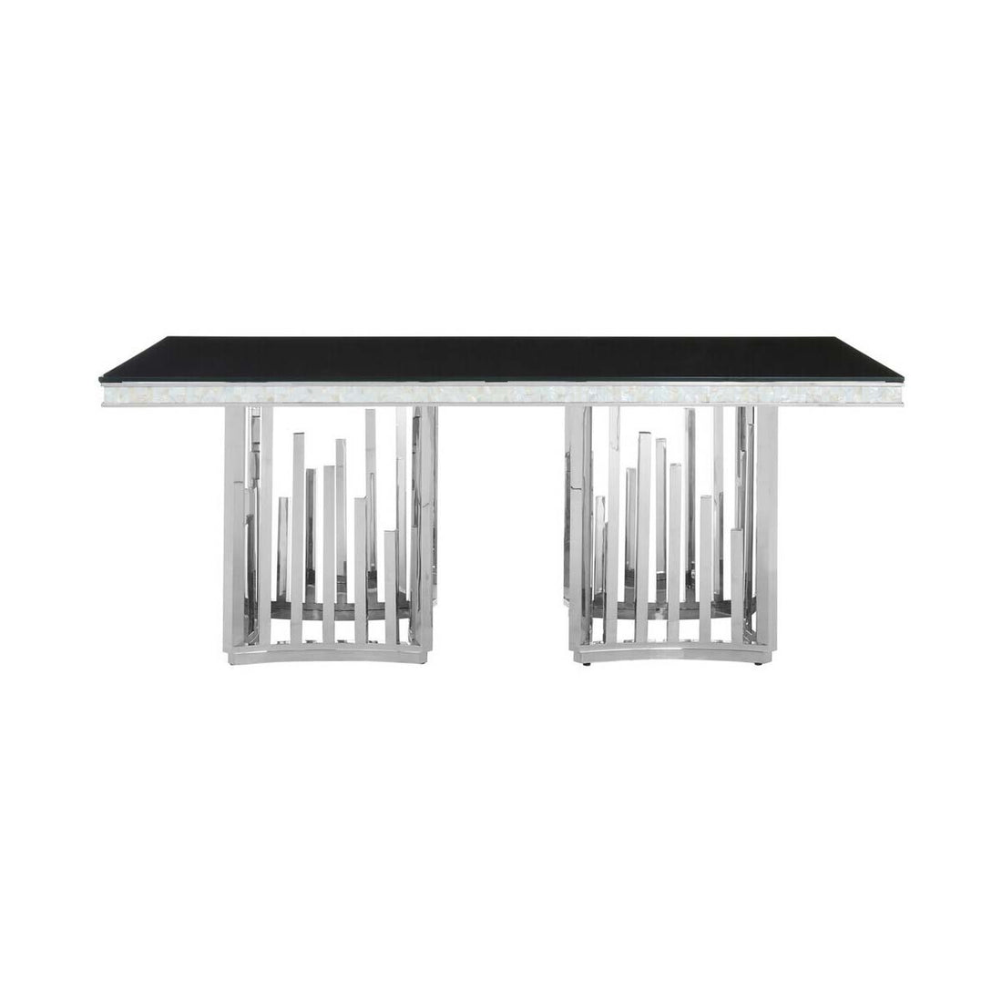 Eliza Silver Finish Dining Table