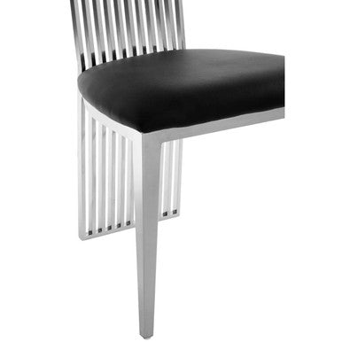 Eliza Silver Finish High Back Dining Chair - Image 8