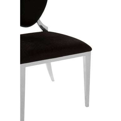 Eliza Black Velvet Dining Chair - Image 7
