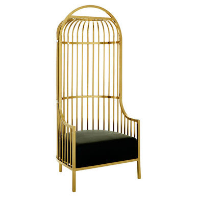 Eliza Gold Finish Dome Cage Chair