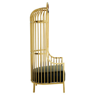 Eliza Gold Finish Dome Cage Chair