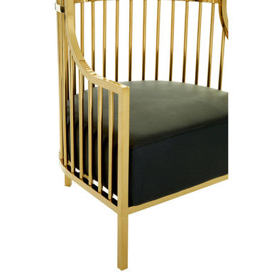 Eliza Gold Finish Dome Cage Chair - Image 7