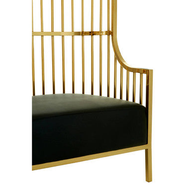 Eliza Gold Finish Dome Cage Chair