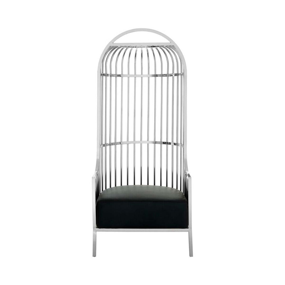 Eliza Silver Finish Dome Cage Chair