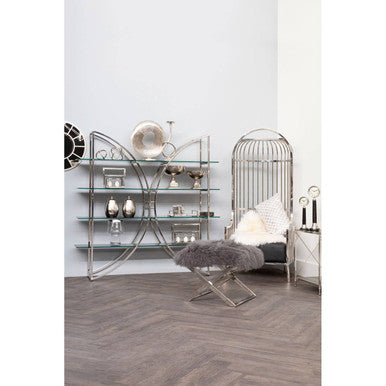 Eliza Silver Finish Dome Cage Chair