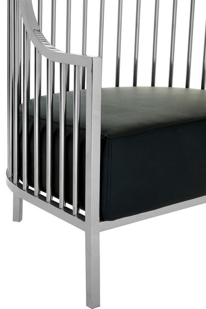 Eliza Silver Finish Dome Cage Chair