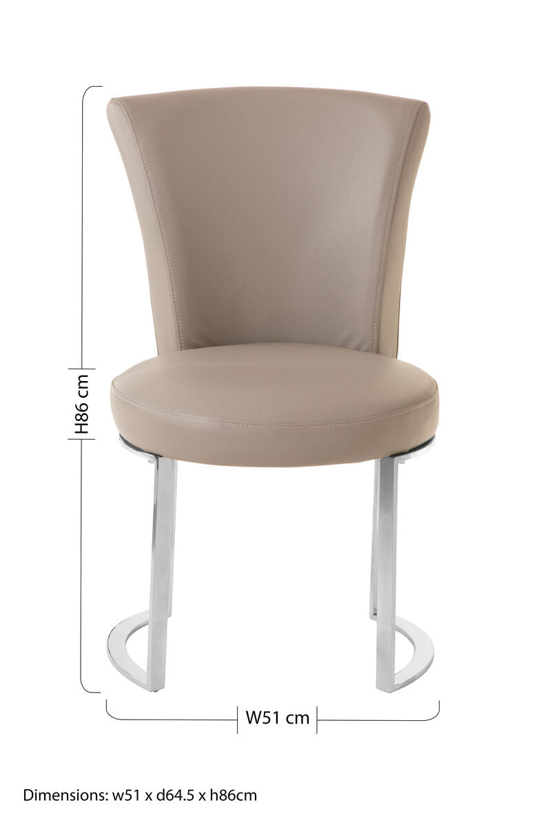 Eliza Grey Faux Leather Dining Chair - Image 8