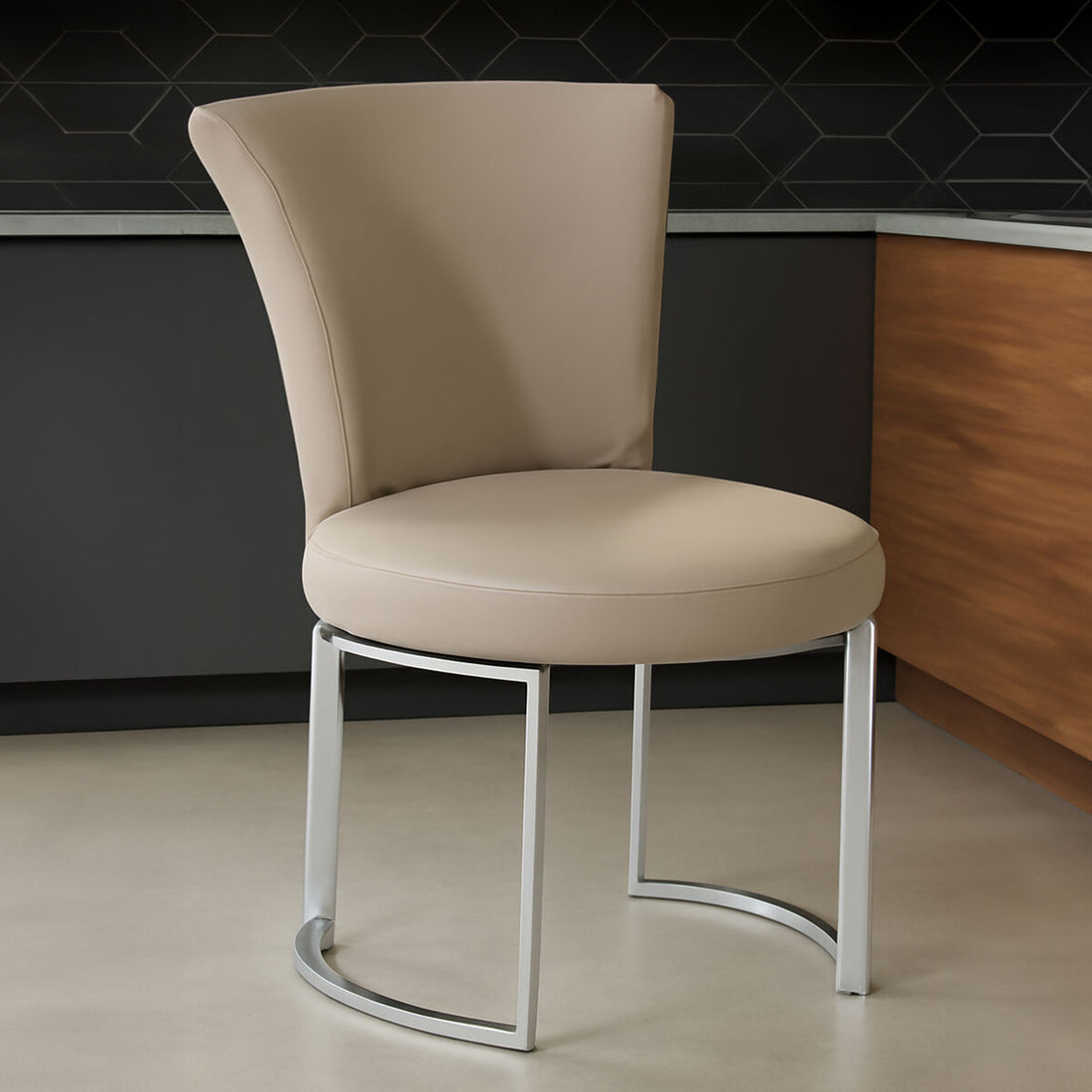 Eliza Grey Faux Leather Dining Chair