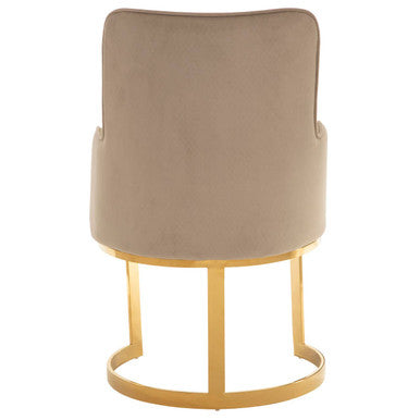 Eliza Beige Velvet Dining Chair - Image 5