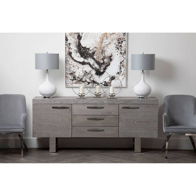 Eliza Grey Velvet Dining Chair With Silver Finish Legs - Image 3