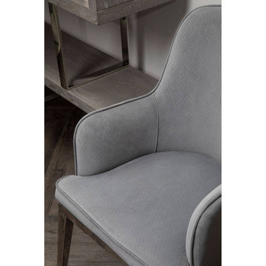 Eliza Grey Velvet Dining Chair With Silver Finish Legs - Image 9
