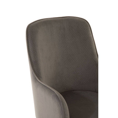 Eliza Grey Velvet Dining Chair With Silver Finish Legs - Image 10
