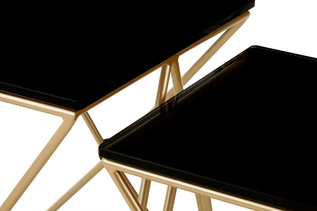 Monroe Gold Finish Side Tables