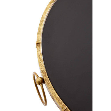 Monroe Black Tempered Glass Top Accent Table