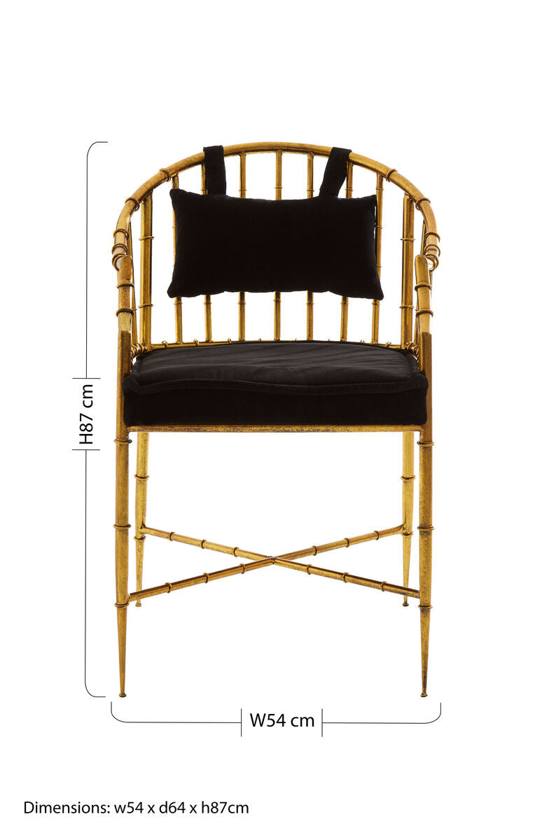 Monroe Gold Frame Accent Armchair - Image 9