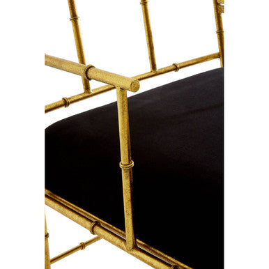 Monroe Gold and Black Velvet Accent Chair - Image 6