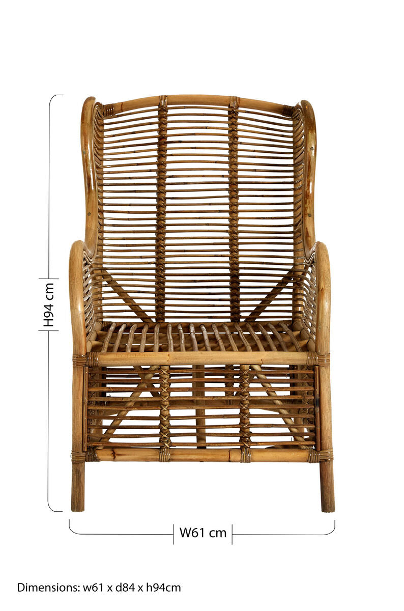 Manado Grey Natural Kubu Rattan Chair