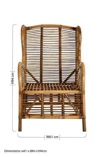 Manado Grey Natural Kubu Rattan Chair