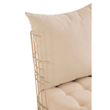 Mantis Champagne Gold Finish Wheel Design Chair - Image 6