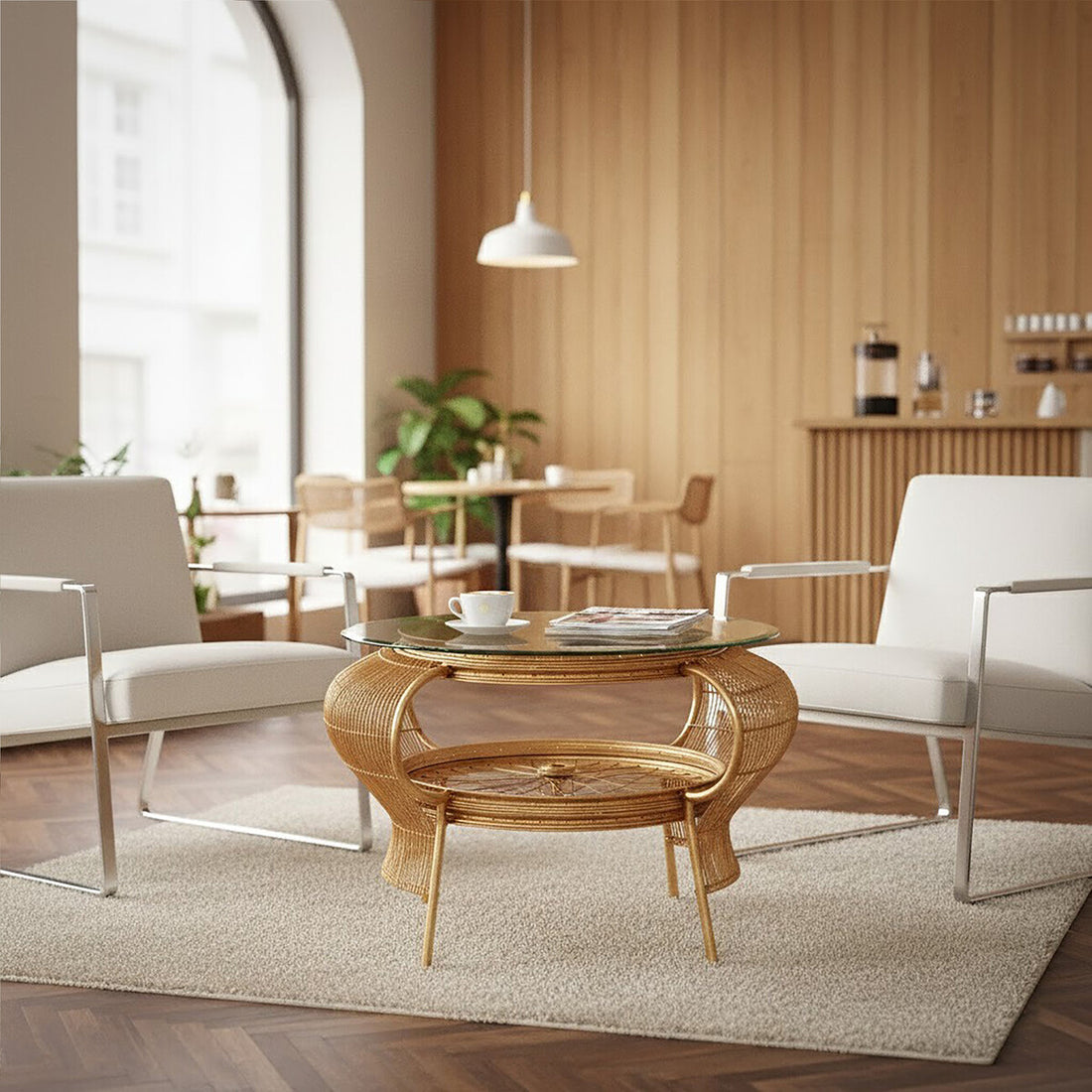 Mantis Gold Finish Table