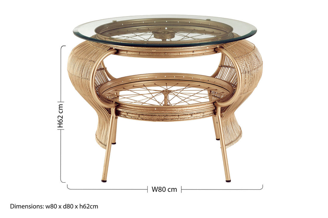 Mantis Champagne Gold Finish Table - Image 7