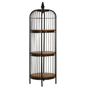 Mantis Medium 3 Tier Black Birdcage Shelf Unit