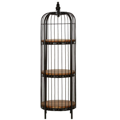 Mantis Medium 3 Tier Black Birdcage Shelf Unit - Image 4