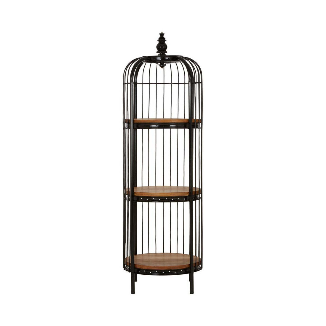 Mantis Medium 3 Tier Black Birdcage Shelf Unit