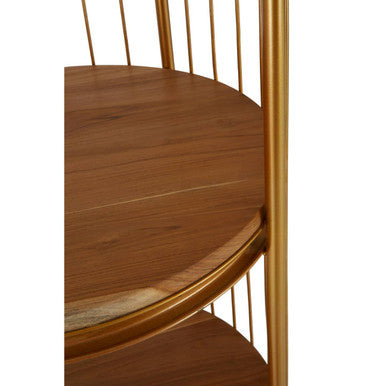 Mantis Medium Gold Finish Birdcage Shelf Unit - Image 6