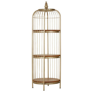 Mantis 3 Tier Champagne Gold Birdcage Shelf Unit