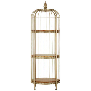 Mantis 3 Tier Champagne Gold Birdcage Shelf Unit - Image 4