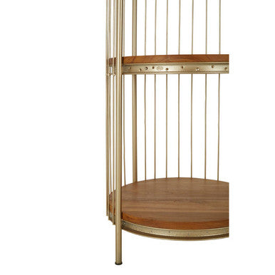 Mantis 3 Tier Champagne Gold Birdcage Shelf Unit - Image 6