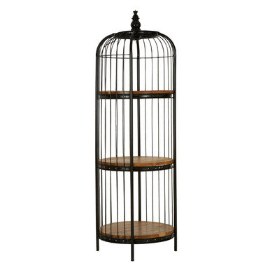 Mantis Small Black Finish Birdcage Shelf Unit