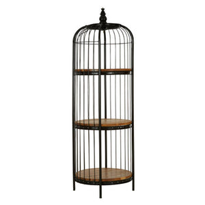 Mantis Small Black Finish Birdcage Shelf Unit