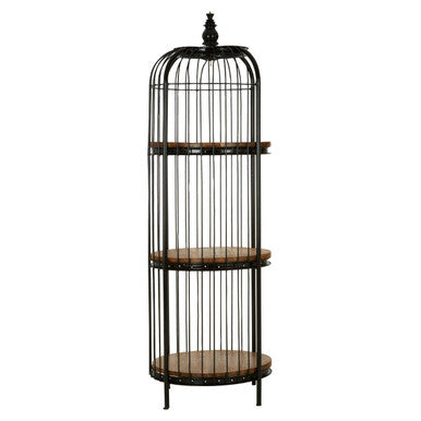 Mantis Small Black Finish Birdcage Shelf Unit