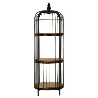 Mantis Small Black Finish Birdcage Shelf Unit - Image 3