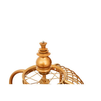 Mantis Long Gold Finish Birdcage Shelf Unit